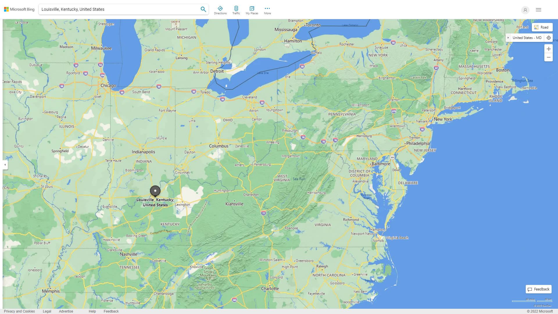 Louisville Map Kentucky